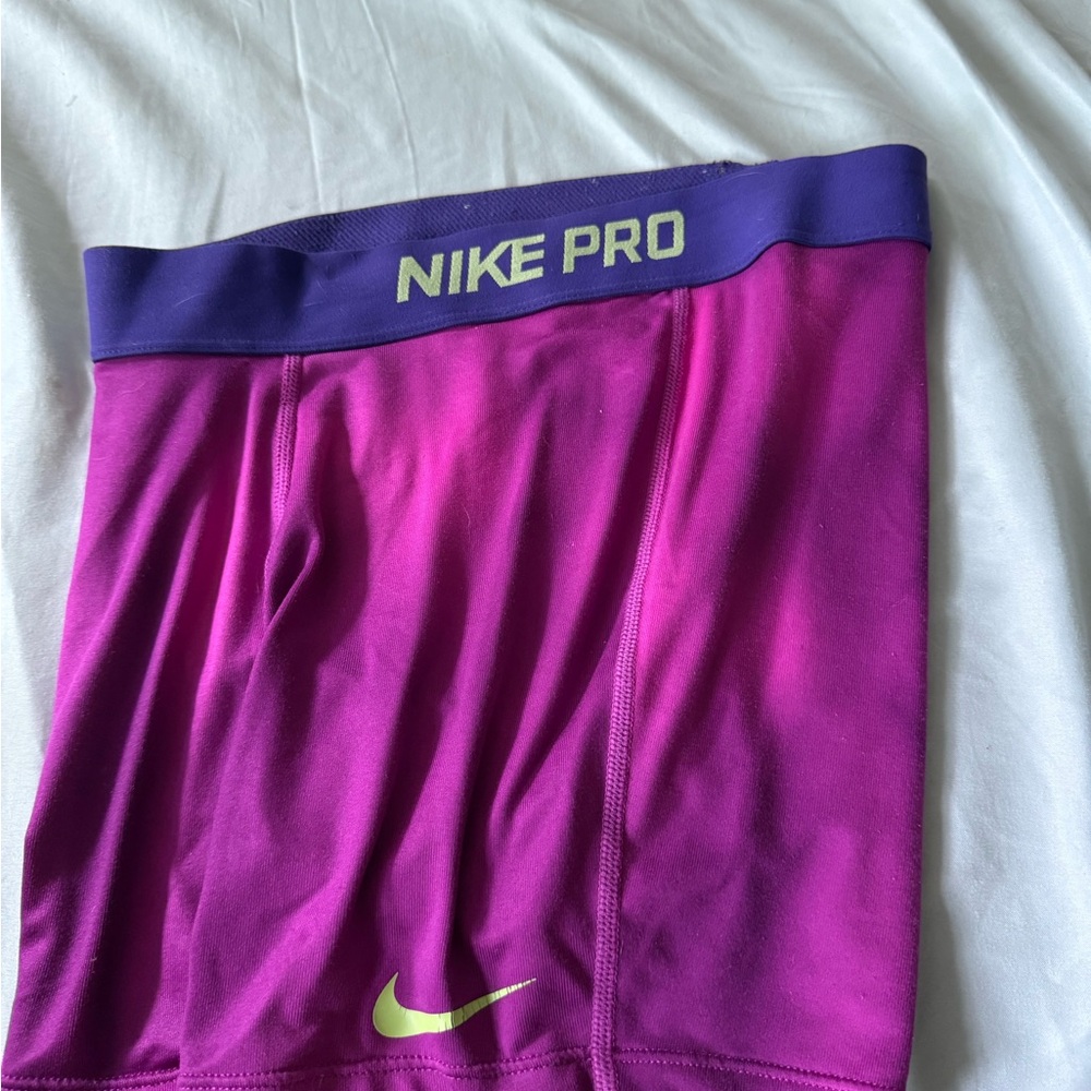 Nike Pro Magenta and Purple Shorts